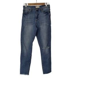 Altard State Jeans Women Light Blue‎ Distressed Holey Cut Off Size 28/7